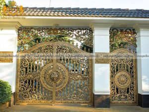 Công trình cổng nhôm đúc mang thương hiệu Trường Tâm