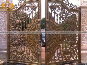 Mẫu cổng nhôm đúc tại Hà Nội do công ty TNHH Nhôm đúc Trường Tâm thiết kế và thi công