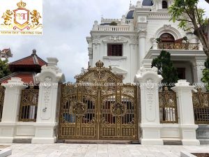 Cổng nhôm đúc tại Nam Định do Công ty TNHH Nhôm đúc Trường Tâm thực hiện