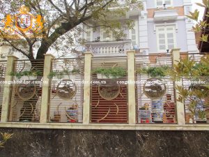 Mẫu hàng rào nhôm đúc đẹp - sang - độc do Trường Tâm thiết kế và thi công