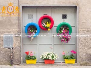 Món đồ trang trí độc đáo từ lốp xe cũ