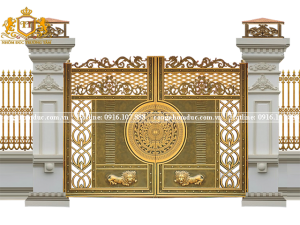 Cổng nhôm đúc CN-41 đơn giản, sang trọng