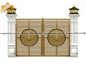 Cổng nhôm đúc CN-42 vẻ đẹp độc đáo của trống đồng